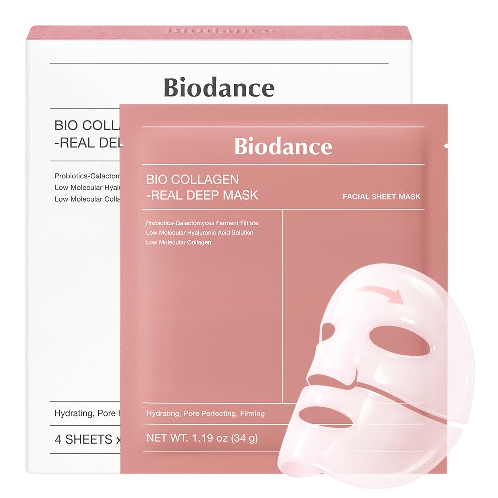 Biodance Bio-Collagen Real Deep Mask – Hydrating & Anti-Aging Facial Sheet Mask (4 Pcs)