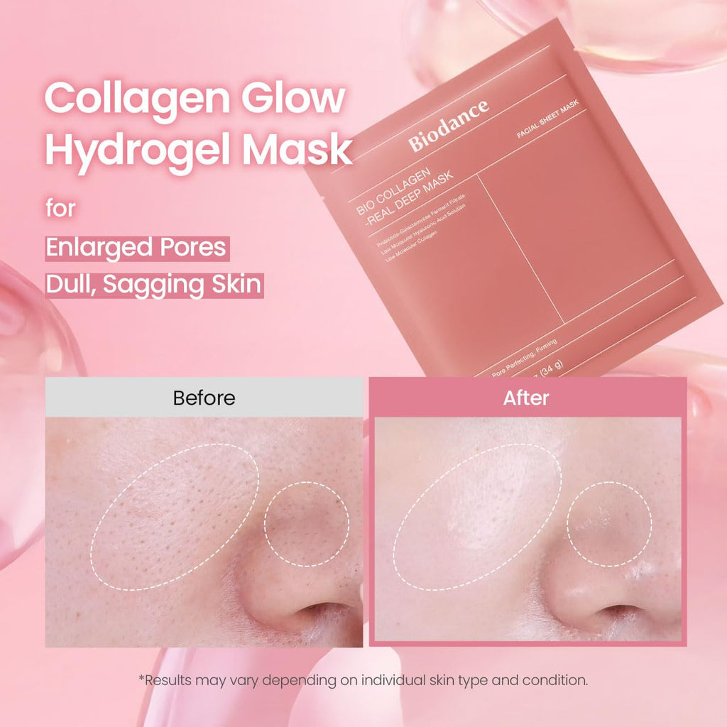 Biodance Bio-Collagen Real Deep Mask – Hydrating & Anti-Aging Facial Sheet Mask (4 Pcs)