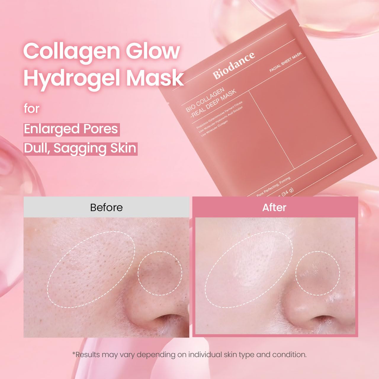 Biodance Bio-Collagen Real Deep Mask – Hydrating & Anti-Aging Facial Sheet Mask (4 Pcs)
