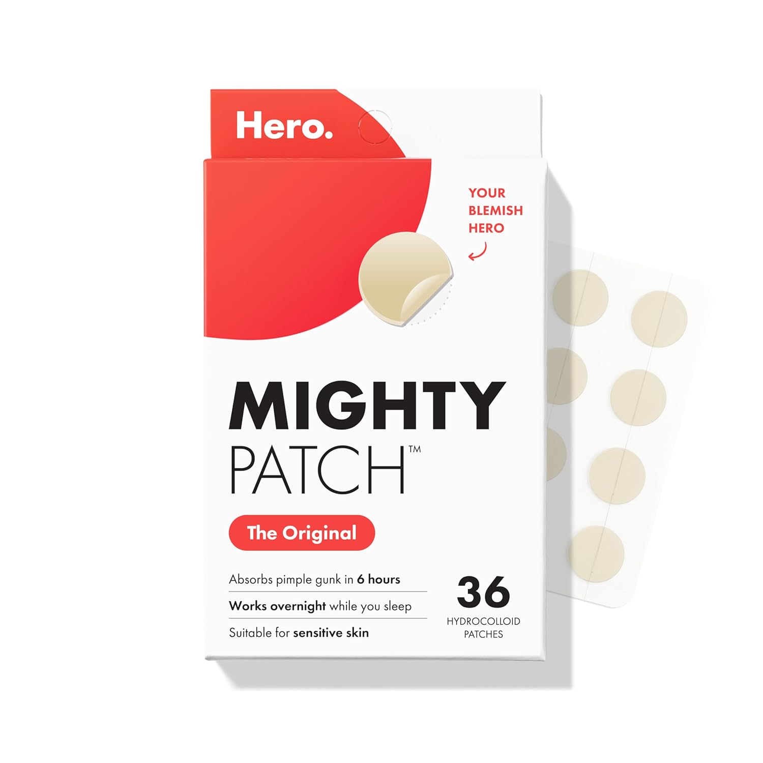 Hydrocolloid Pimple Patches – Acne Spot Treatment Stickers (36/72 Count)