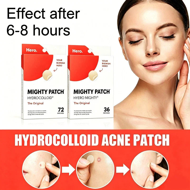 Cosmetics Mighty Original Patch,Natural Hydrocolloid Acne Patch Gentle Non-Irritating Acne Patch for Face 36/72 Counts Face Care