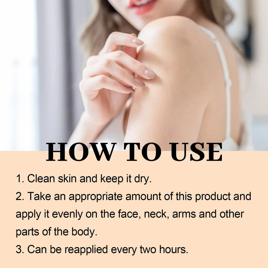 Face & Body Sunscreen Non-Greasy SPF 100+ Facial Sunblock UVA & UVB Protection Sunblocking Cream Anti Aging for Summer Beach