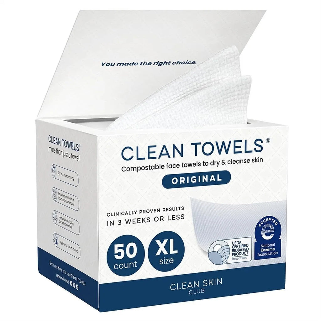 Disposable Face Towels XL, Ultra Soft Dry Wipes for Makeup Removal, 50 Count