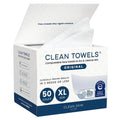Disposable Face Towels XL, Ultra Soft Dry Wipes for Makeup Removal, 50 Count