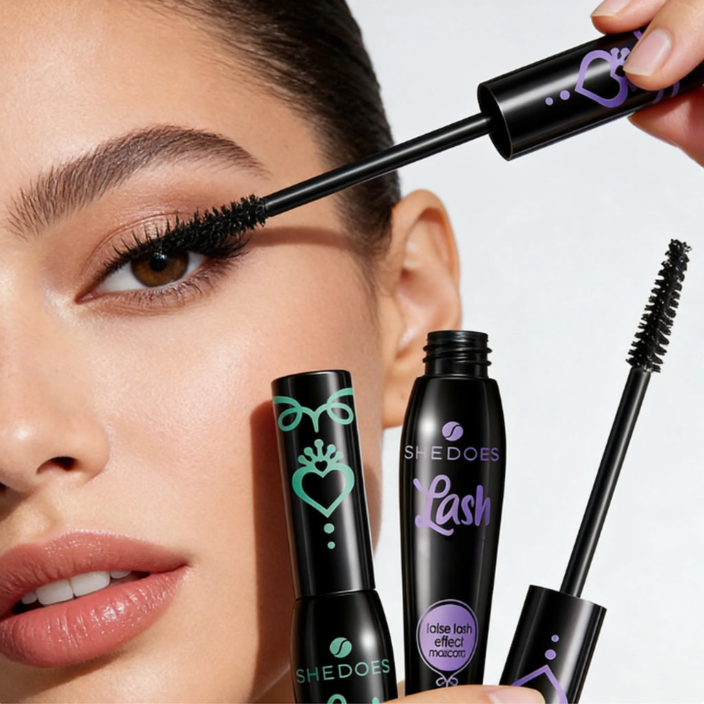 3pcs Curly and durable waterproof eye black, not easy to smudge, suitable for Halloween makeup, containing plant squalane